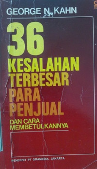 36 Kesalahan Terbesar Para Penjual dan Cara Membetulkannya