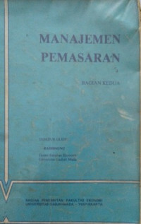 Manajemen Pemasaran Bagian Kedua