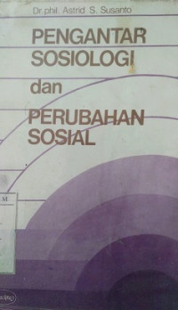 Pengantar Sosilogi Dan Perubahan Sosial