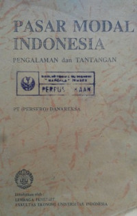 Pasar Modal Indonesia Pengalaman Dan Tantangan PT (Persero) Danareksa