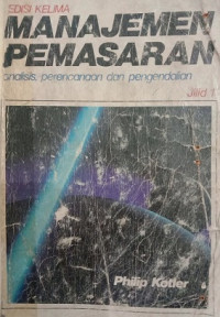 Manajemen Pemasaran Jilid 1 Analisis Perencanaan Dan Pengendalian