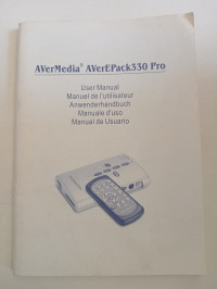 AVERMEDIA AVEREPACK 330 PRO USER MANUAL MANUEL DE I`UTILISATEUR ANWENDERHANDBUCH MANUEL D`USO MANUALE DE USUARIO