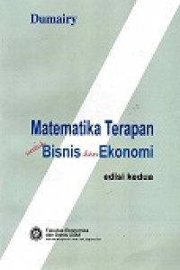 Matematika Terapan Untuk Bisnis Dan Ekonomi