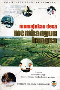 MEMAJUKAN DESA MEMBANGUN BANGSA