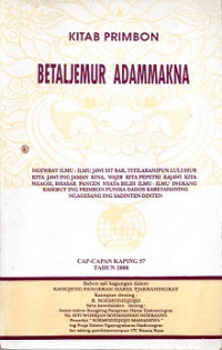 KITAB PRIMBON BETALJEMUR ADAMMAKNA