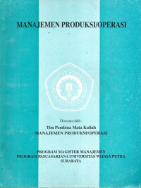 MANAJEMEN PRODUKSI/OPERASI